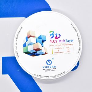 49% Translucent 1500 ℃ 3D Multilayer Dental Zirconia Blank