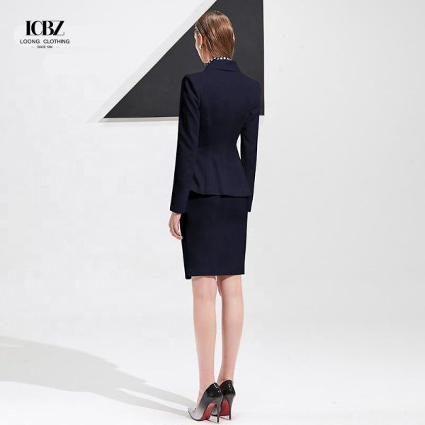 Customized Navy Ladies Office Formal Suits Set for Women Upgrade Your Office Wardrobe