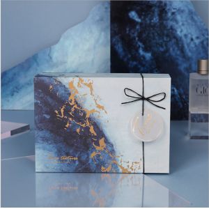 Matt Lamination Marble Pattern Custom Garment Boxes