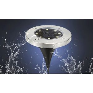 5W Solar Powered LED Garden Lights IP44 Rechargeable 8 LED