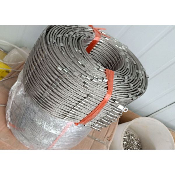Buy 25x25mm 7x7 Stainless Steel Ferrule Rope Mesh CE at wholesale prices