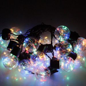 Garden 35 Bulbs Solar Festoon Lights Waterproof RV With 3M Cable
