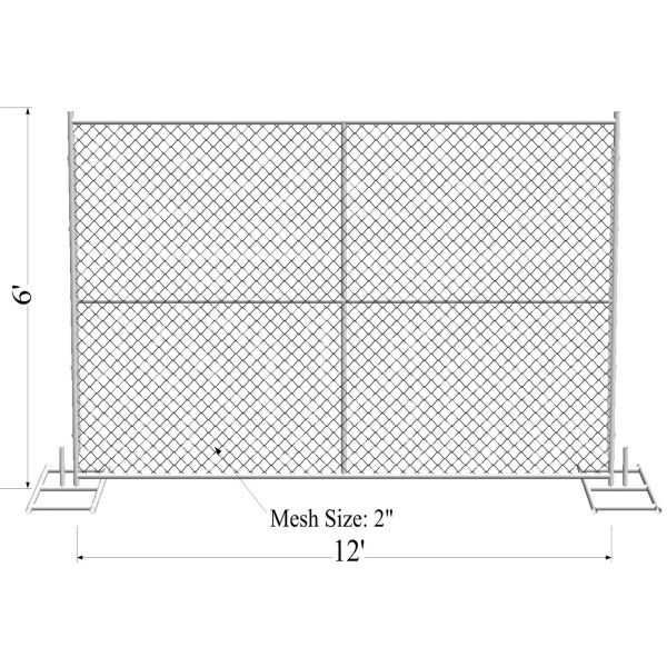 1½"(38mm) 1⅗"(40mm) 1⅝"(42mm) 1⅞" tubing 6'x12' cross brace 16 ga thickness mesh