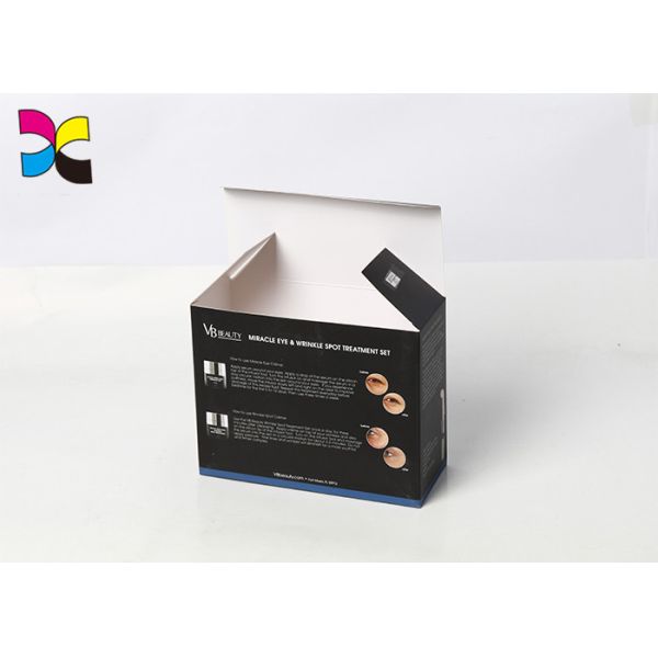 Black Custom Packaging Boxes Matt Lamination For Gift Cosmetic Packing
