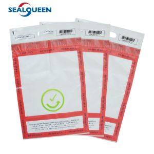 Custom Printed Security Tamper Evident Plastic Bag Self Adhesive Sealing