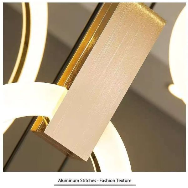 Stair Loft Apartment Duplex Chandeliers Light With Modern Simple Pick For Villa Ring Long Chandeliers 10KG Gold/Custom Design