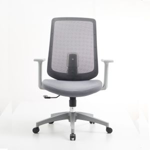 M-062B Mid back gray swivel mesh chair ergonomic executive high back office