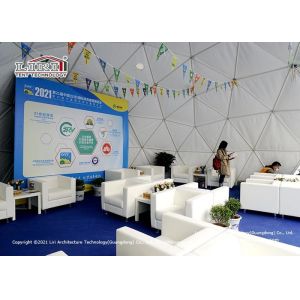 White 6m Geodesic Dome Tents Ball Shape For Conference