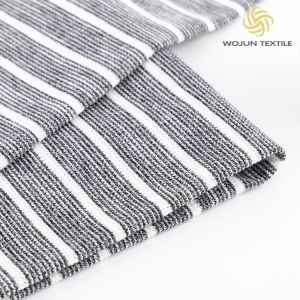 Not Easy To Pill Soft Striped Cotton Fabric Refreshing Single Jersey For Tcasual