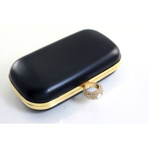Stone Ring Closure Gold DIY Minaudiere Clutch Frame 241g