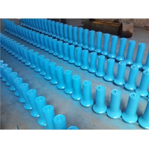 Quality FDA Belt Buffer Self Aligning Conveyor Roller Anti Overflow Rubber for sale