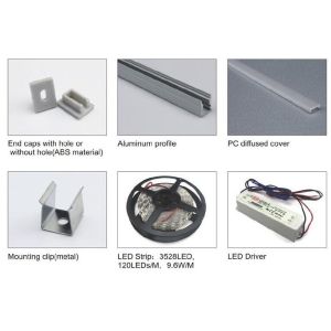 AL4542 Led Strip Light Aluminium Extrusion / Transparent Led Strip Aluminium