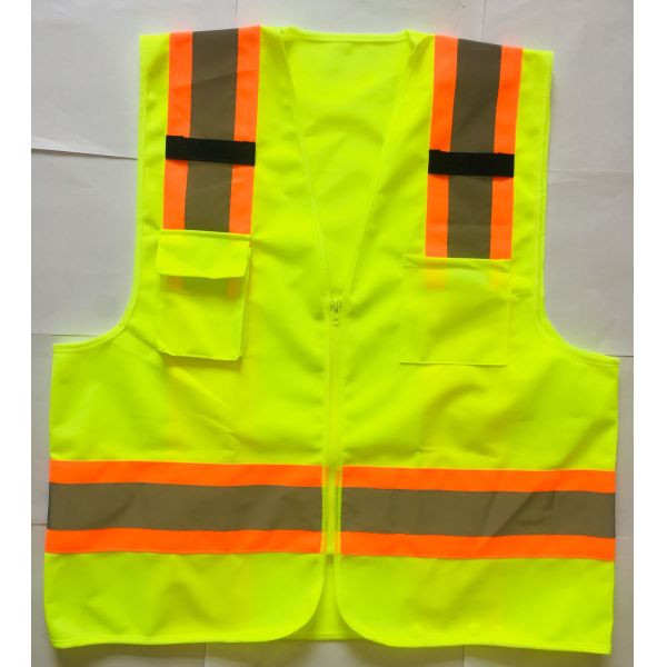 Buy 120 Grams Reflective Safety Vest Highway High Visibility Vest With Pockets at wholesale prices