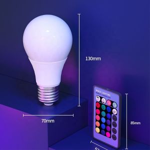 Quality 220v E27 Screw Light Controlled LED Color Remote Control Bulb for Mood Atmosphere Lamp for sale