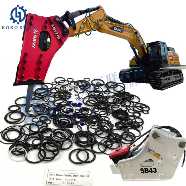 Buy Excavator spare parts PC200-8 Control Valve Seal Kit For PC200-8 PC200LC-8 Excavator at wholesale prices