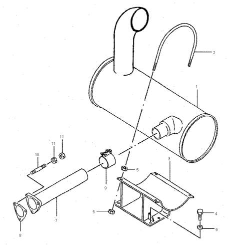 320A 320B 3306 Muffler 5I8007 5I-8007 For Excavator Spare Parts