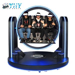 3 Players 1080 Degree 9D VR Simulator Virtual Reality Roller Coaster Game