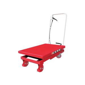 Foot Pedal Hydraulic Elevating Lift Carts Heavy Loads Battery Lifting Trolley