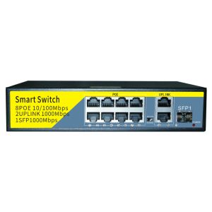 Hot sell 8x100m POE+2x1000m UPlink+1xSFP POE Etherent switch for IP Camera ip