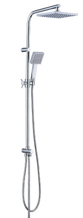 Wall Mount Rainfall Bathroom Shower Set stainless column pipe with ABS handheld