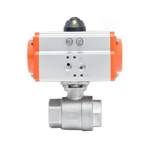 CF8 Pneumatic Valve with ISO 9001 Certification and Normal Temperature 2PC Ball