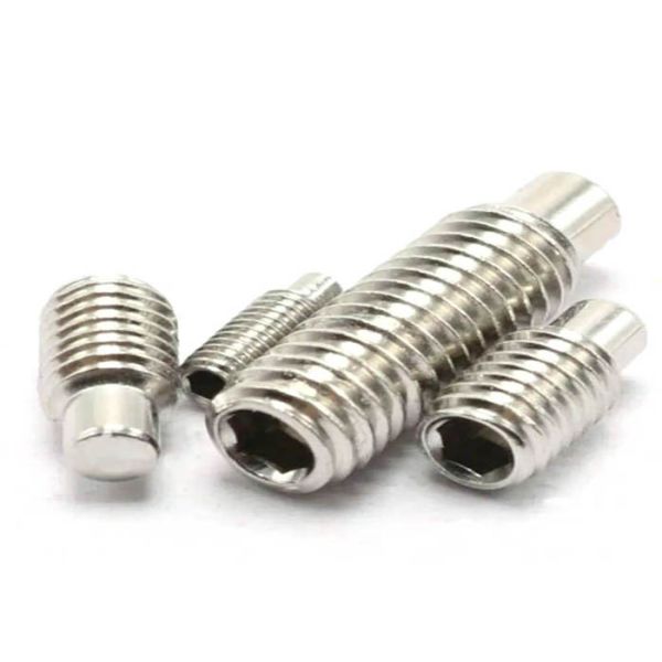Buy 18-8 Stainless Steel Polished  Hexagon Socket Flat Coine Cup Dog Ball Point Grub Screw DIN913 DIN914 DIN915 at wholesale prices