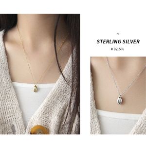 925 Sterling Silver Gold Plated Bead Charm Pendant Chain Necklace