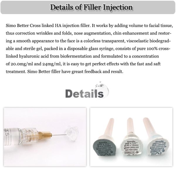 Sodium Hyaluronate Injectable Dermal Fillers Non Surgical Lip Enhancement Gel