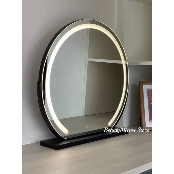 15X Magnification Smart Touch Dimmable 3 Modes 360° Rotation LED Round Makeup Vanity Mirror with Lights Mirror(WH-MR-79)
