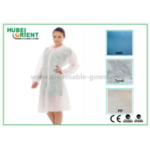 Quality CE MDR Oil And Dust Prevention Single Use Lab Coat With Snaps for sale