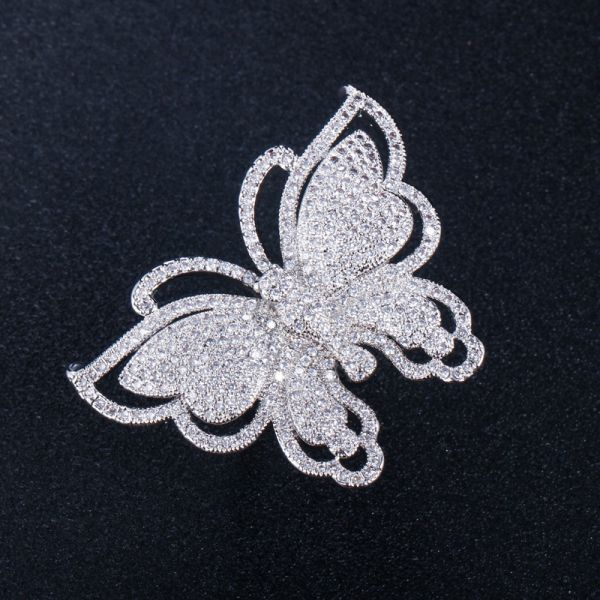 Fashion Colorful Butterfly CZ Gold Ring For Women Girls Fashion Engagement Wedding CZ Crystal Finger Ring Party Jewelry