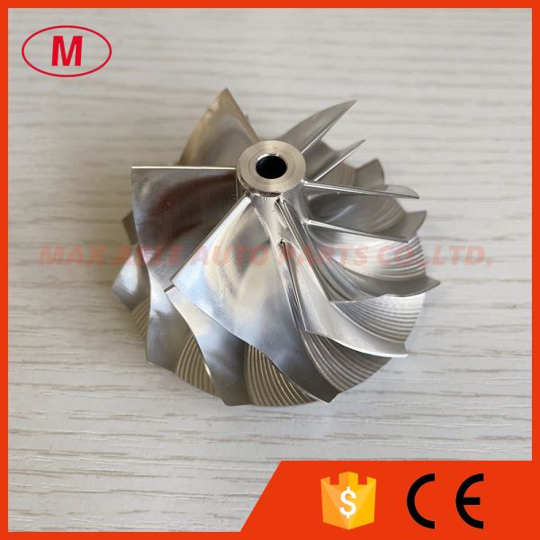 GT15-25 49.62/61.98mm 6+6 blades Turbo milling/aluminum 2618/billet compressor wheel