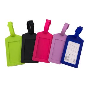 Cheap Option Silicone Soft Touch Luggage Tag for Travel Identifier and Suitcase