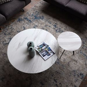 Living Room Round Coffee End Marble Side Table ZZ-ZC1720B