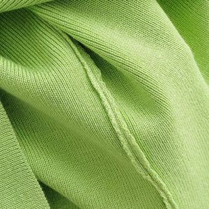 Fashionable Style Polo Neck Buttock Skirt Open Knit Short Dress For Women