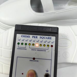 Women's Open Back Leather Upper Dustproof ESD Anti Static PU Flat Bottom Deep