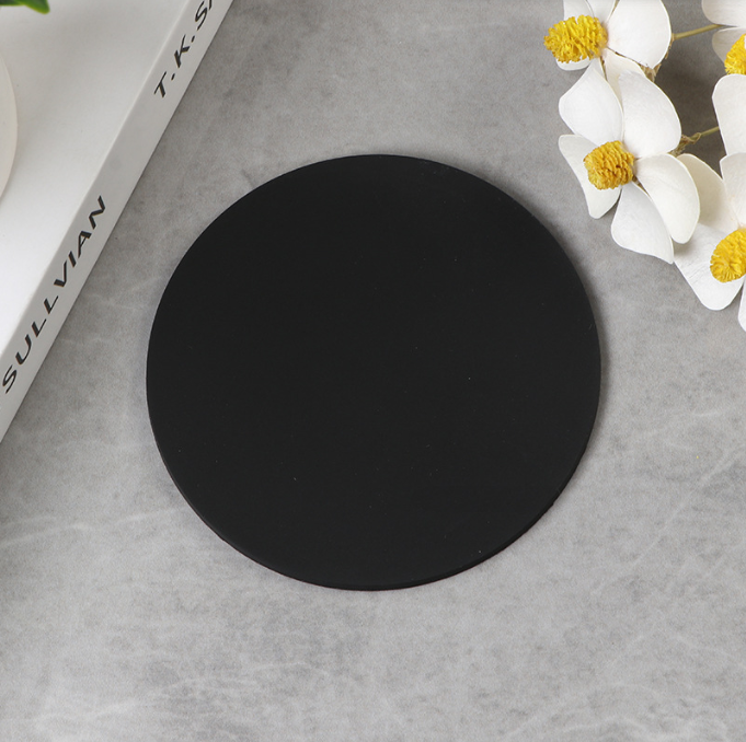 Round Custom Printed Logo Coaster for Drink Cup Mat Soft PVC Coaster in Durable Material