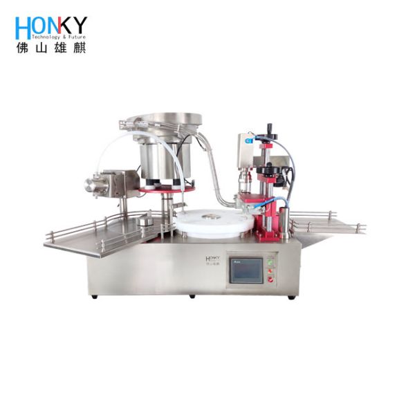 Buy Desktop Automatic 15ml Essential Oil Bottle Filling And Capping Machine With Cap Feeding Function at wholesale prices