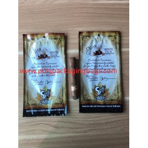 Fashion Zipper Moisturizing Fresh Cigarette Plastic Bag With Transparent Window