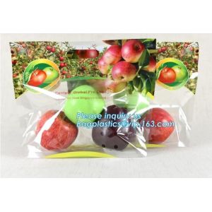 eco-friendly slider Zip lockk fruit bag with air holes for grape packaging bag,