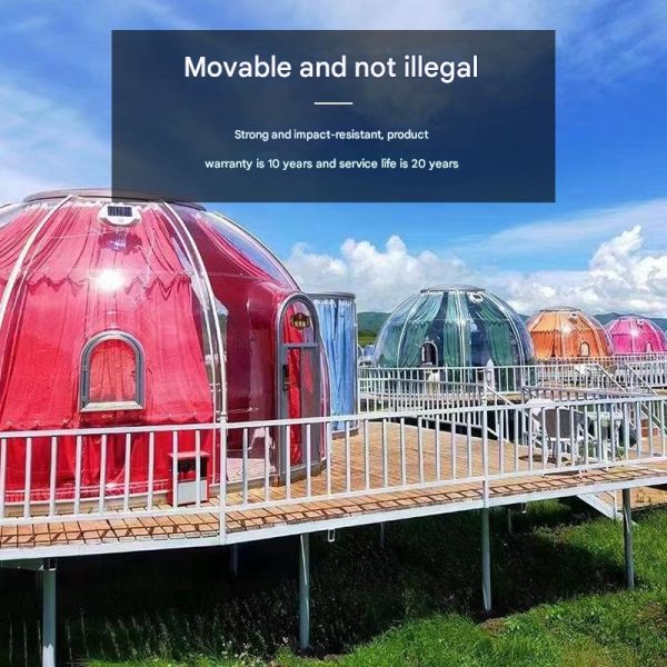 Camping camping leisure people outdoor star room Tourist camping area star bubble house