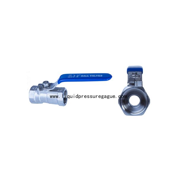 SS304 1 PC Ball way Valve With Bule Handle 1/2" NPT Instrument Manifold Valve