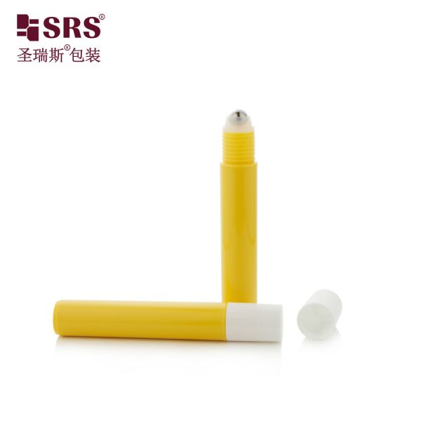 RPP-15ML Injection Semi-Transparent Green Color Matte Finished Plastic Roll-On Bottle Packaging Container