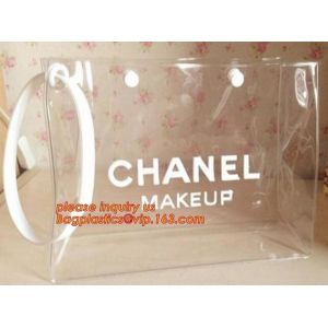 transparent pvc beach bag plastic packing bag with zipper lock pvc pouch, bikini