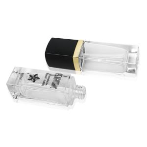 Square Shape Lotion Glass Bottle Foundation Cream Packaging 30ml