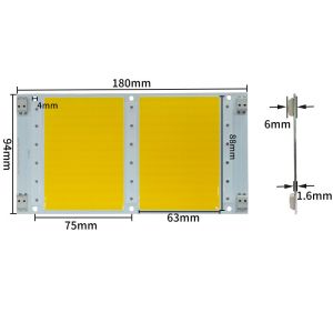 AC220V COB LED Module Inverted Cob Light Source Waterproof 100W