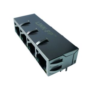 Quality Gigabit 4 port RJ45 1x4 Tab-Down HFJ14-2450ER-L78RL Ethernet Connector for sale