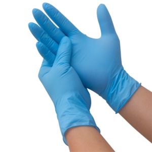 Blue Large Nitrile Gloves Medical Examination Industrial Multi Use Disposable