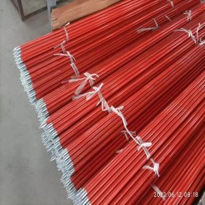 1600mm Length Red FRP Rods Vertical Pole Solid Fiberglass Rod