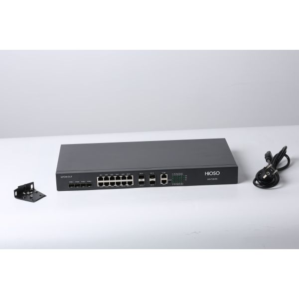 HiOSO HA7304N 4 Pon EPON OLT With 4 Ge SFP Uplink +12 Rj45 Uplink Supply Other ONUS Support WEB SNMP CLI